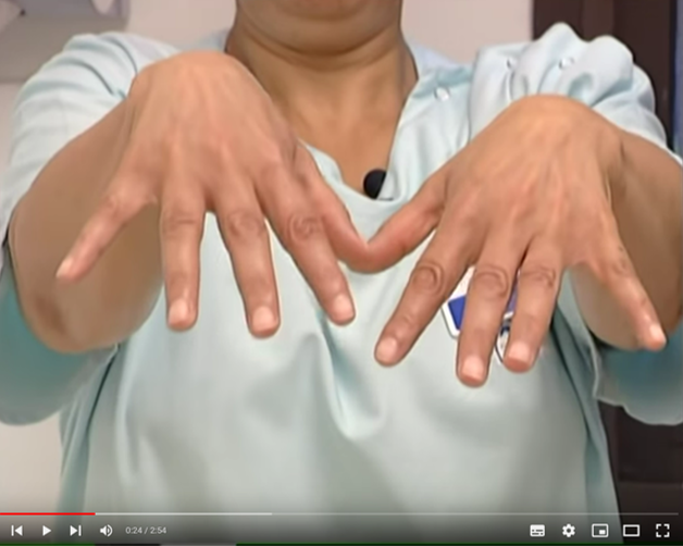 Lavage des mains simple